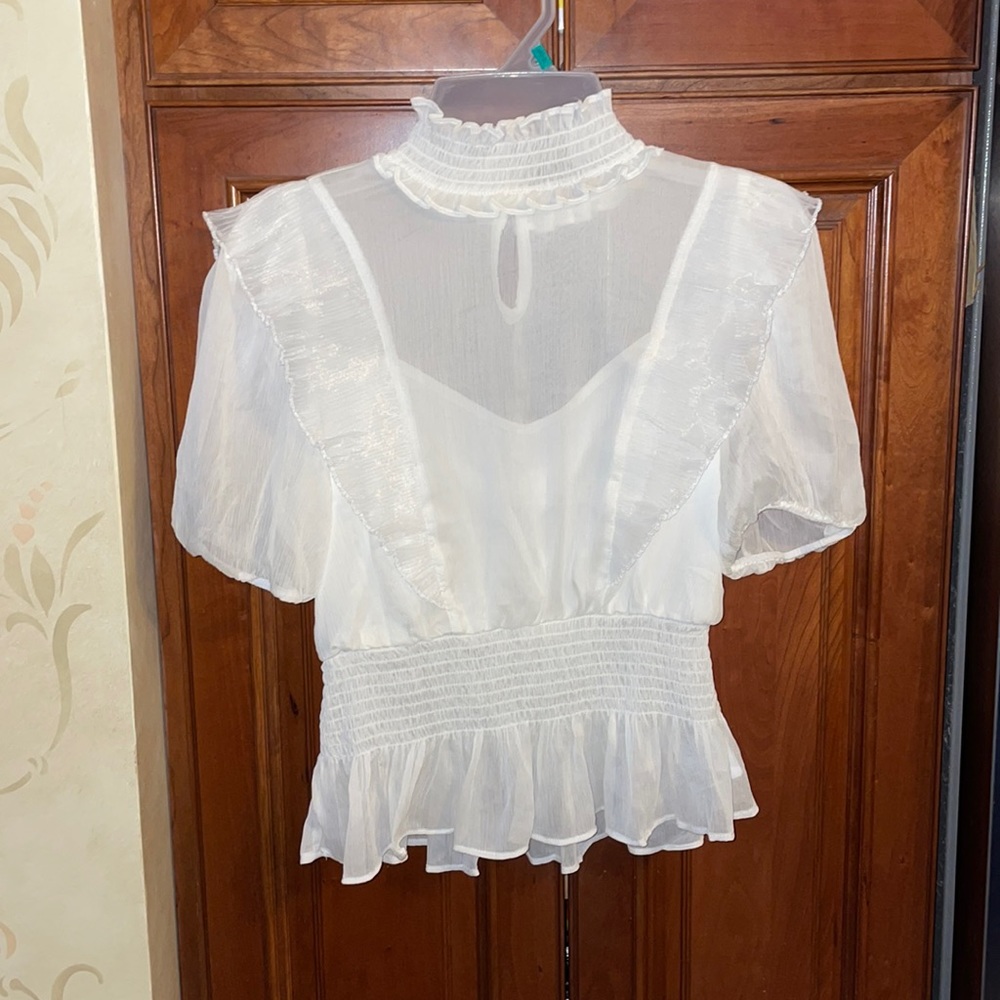 Guess white blouse